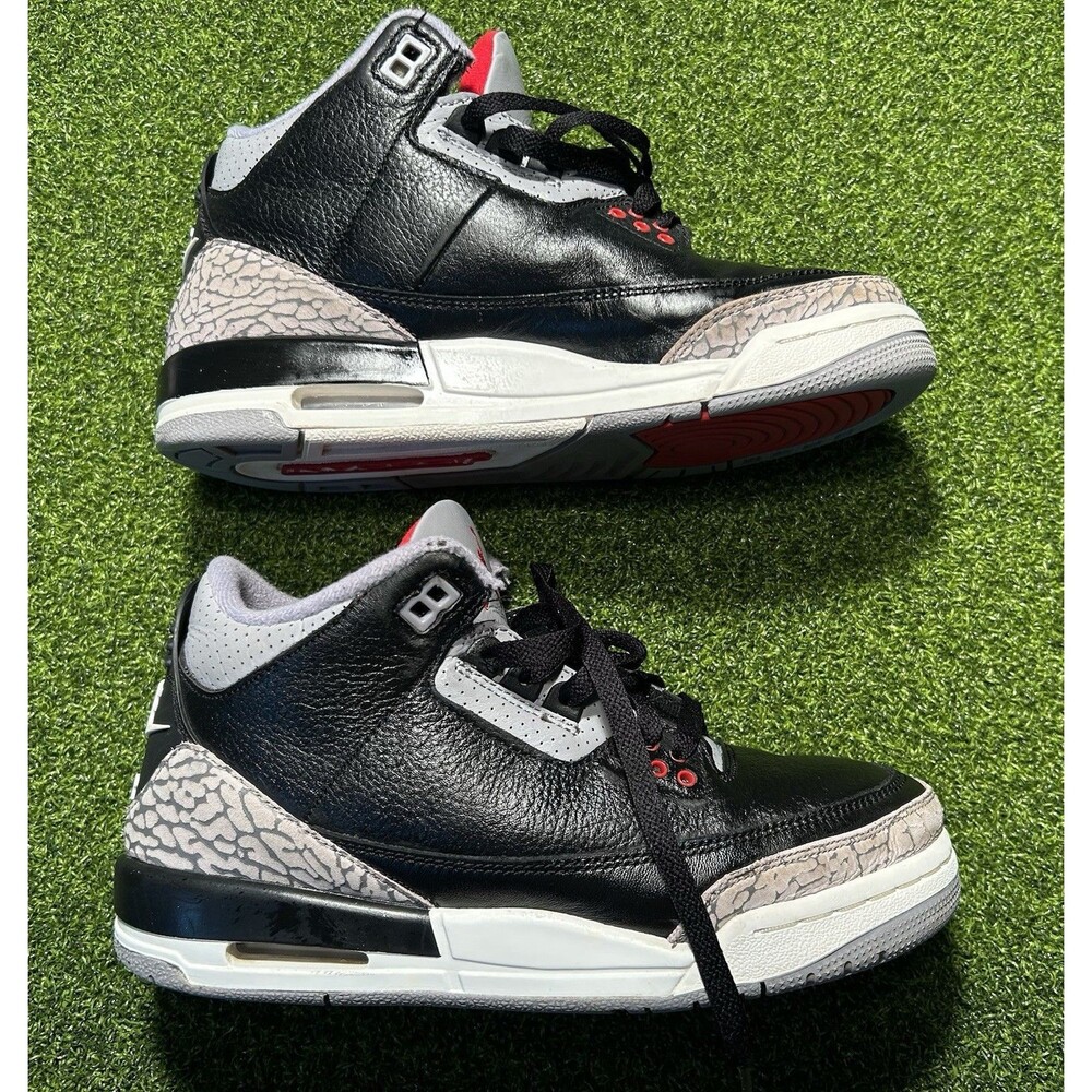 Nike Air Jordan 3 Retro OG Black Cement Youth Kids size 6.5Y Basketball Shoes